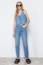 Trendyol Blue More Sustainable High Waist Mom Jeans
