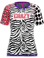 Women's T-shirt Crazy Idea Mountain Flash Black/Zebra