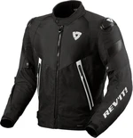 Rev'it! Jacket Control H2O Black/White XL Chaqueta de cuero