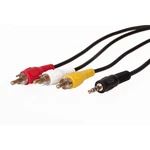 AV kábel AQ OK015Z 3,5mm jack/3x RCA, 1,5 m