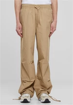 Men's wide poplin trousers - unionbeige