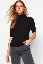 Trendyol Black Premium Yarn/Special Yarn Soft Touch Basic Knitwear Blouse