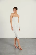 VATKALI Limitovaná edícia zahalených šiat biela