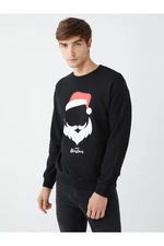 LC Waikiki Men's Crew Neck Long Sleeve Christmas Theme Sweatshirt