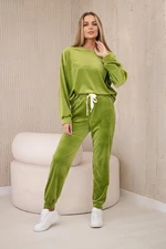 Velour set sweatshirt + kiwi trousers