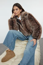 Trendyol Brown Fur Coat