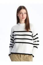 LC Waikiki Crew Neck Striped Long Sleeve Women's Knitwear Sweater