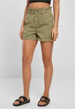 Women's Paperbag Shorts in Khaki