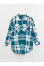 LC Waikiki Plaid Long Sleeve Maternity Lumberjack Shirt Jacket