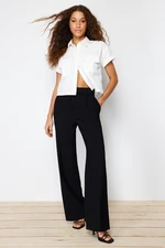 Trendyol Black Belted Wide Leg Woven Trousers