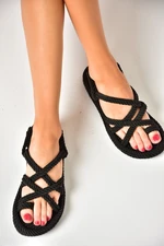 Fox Shoes Black Women's Sandals