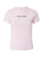 Tommy Jeans T-shirt - TJW BABY SERIF LINEA pink