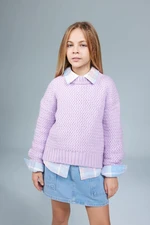 DEFACTO Girls' Crew Neck Sweater