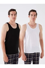 LC Waikiki U-Neck Combed Cotton Men's Undershirt, 2-pack