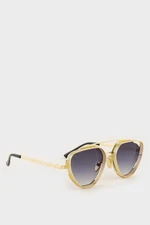 DEFACTO Women's Oval Metal Sunglasses