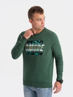 Ombre Men's printed over-the-head sweatshirt - green