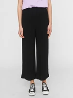 Black Women's Cropped Wide Trousers Noisy May Fiona - Women