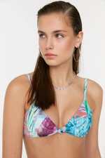 Trendyol Floral Patterned Knot Detailed Bikini Top