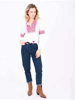 Pink and White Women's Loose Blouse Brakeburn - Women