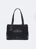 Women's eco leather handbag Big Star Black