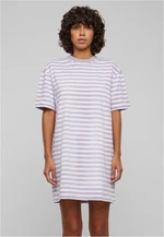 Women's striped dress oversized white/purple