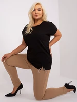 Dámská černá bavlněná halenka plus size