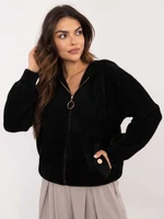 Black Alpaca Jacket with Zipper