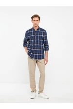 LC Waikiki Regular Fit Long Sleeve Plaid Gabardine Men's Shirt