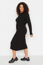 Trendyol Curve Black Polo Neck Sweater Dress