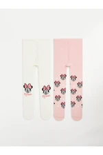 LC Waikiki Lcw Minnie Mouse Printed Baby Girl Tights 2-Pack