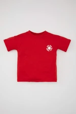 DEFACTO Baby Boy Crew Neck Printed Short Sleeve T-Shirt