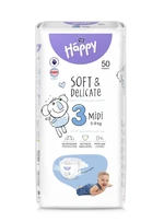 Bella Baby Happy Soft&Delicate 3 Midi 5–9 kg dětské pleny 50 ks