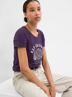 Tmavo fialové dámske tričko GAP