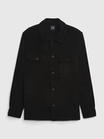 Čierna pánska vrchná menčestrová košeľa GAP