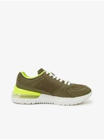 Khaki Mens Leather Sneakers Calvin Klein Jeans - Men