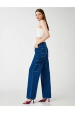 Koton Wide Leg Denim Pants High Waist