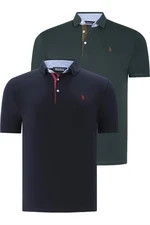 DUAL SET T8582 DEWBERRY MENS T-SHIRT-NAVY BLUE-GREEN