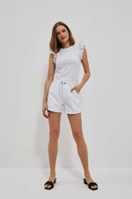 WOMEN'S SHORTS L-SH-4002 WHITE