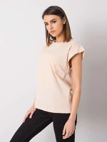 Peach T-shirt with print Ciara RUE PARIS