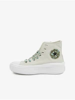 Light Grey Women's Ankle Sneakers on Converse Platform - Women