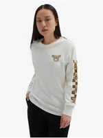 Cream Women's Long Sleeve T-Shirt VANS Trippy Floral - Women