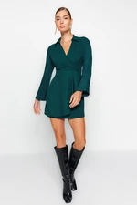 Trendyol Petrol Double Breasted Woven Woven Dress