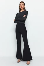 Trendyol Black Flare Flare Woven Trousers