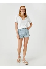 Koton Basic T-Shirt V-Neck Short Sleeves