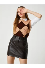 Koton Plaid Knitted Sweater