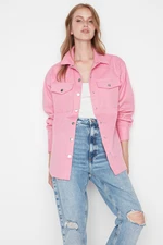 Trendyol Pink Oversize Wide Fit Woven Jacket