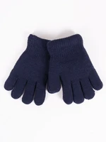 Yoclub Kids's Boys' Five-Finger Double-Layer Gloves RED-0104C-AA50-003 Navy Blue