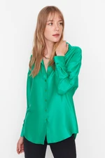 Trendyol Basic Oversize Woven Satin Shirt