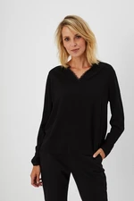 Plain Viscose Shirt - Black