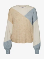 Blue-cream sweater Noisy May Grace - Women